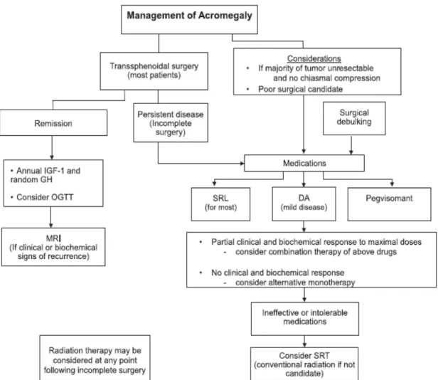Figura 4:  Algoritmo terapeutico nell’acromegalia. Katznelson L. et al. JCEM 2014 