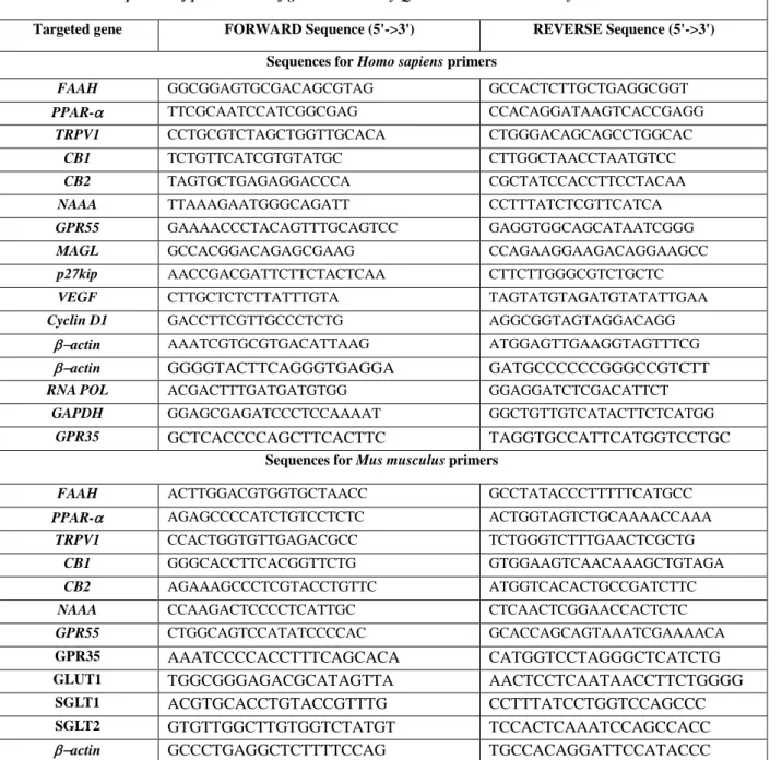 TABLE 4. Sequences of primers. List of genes screened by Quantitative Real-Time Polymerase Chain Reaction