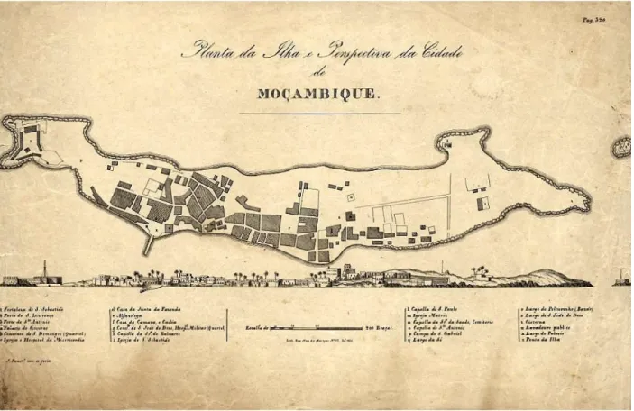 Figura III.1 - Mappa dell’isola del Mozambico, secolo XIX. 77