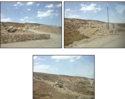 Fig: 42: Quarries in Bani Naim and their effect for the environment. 