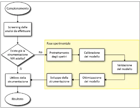 Figura 2.  Diagramma delle fasi di sviluppo ed impiego di un modello predittivo basato su 