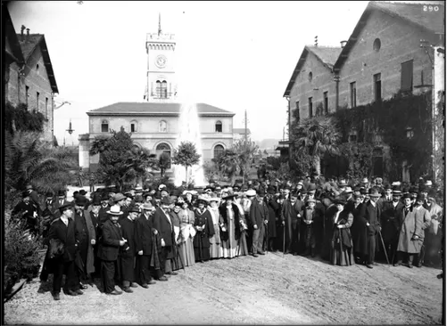 Figura 9 ASAT, ASST, f. f., serie UNO, unità n. 290, Terni, stabilimento siderurgico, foto di gruppo dei 