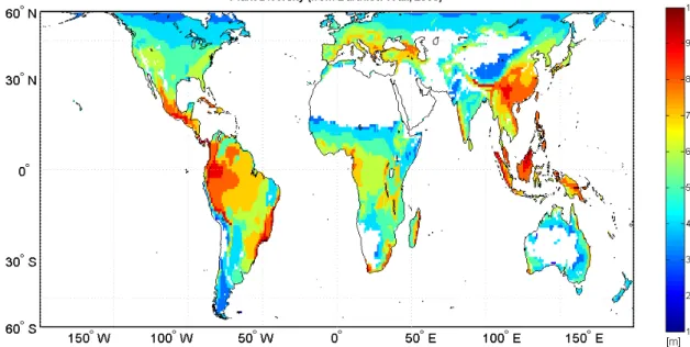 Figure 1 Global map of vascular plant diversity (o to 10 biodiversity classes, incremental) 