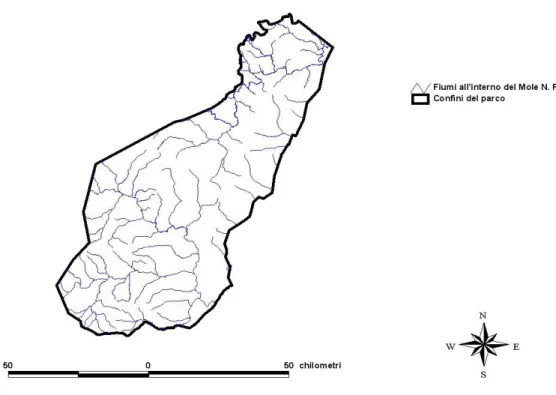 Fig. 15: bacino idrografico all'interno del Mole National Park 