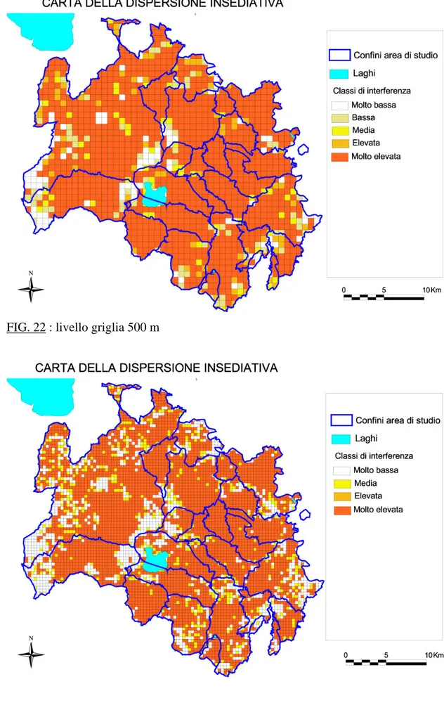 FIG. 22 : livello griglia 500 m 