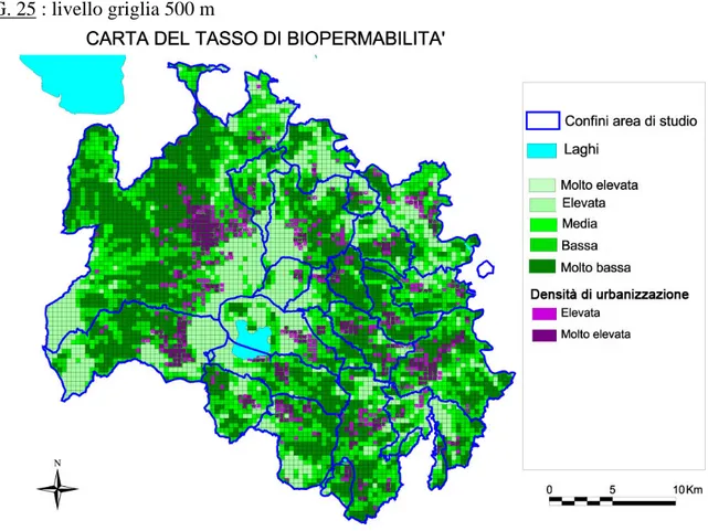 FIG. 25 : livello griglia 500 m 