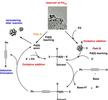 Figure 7. Hypothesis of the mechanism  for the palladium  