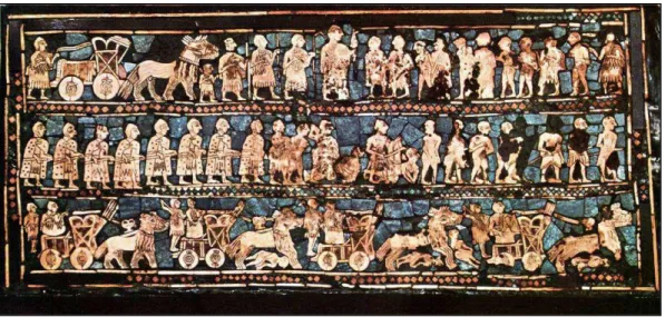 Fig.  5.    Stendardo  di  Ur,  proveniente  da  una  tomba  della  necropoli  sumerica  dell’omonima 