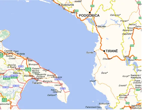 Figura 1. Mappa dell’Albania 