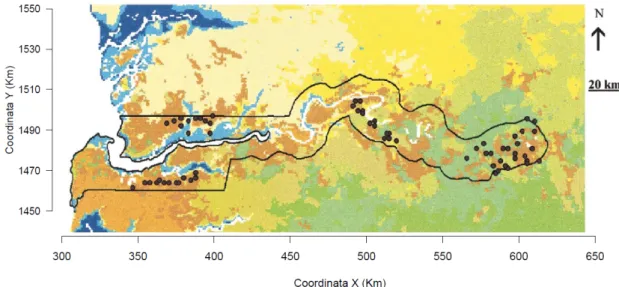 Figura 4.1: Dislocazione spaziale dei villaggi in Gambia.