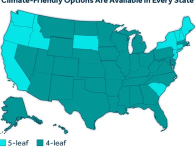 Figura 2.2: Mappa degli USA indicante gli stati federali che orono la vendita di