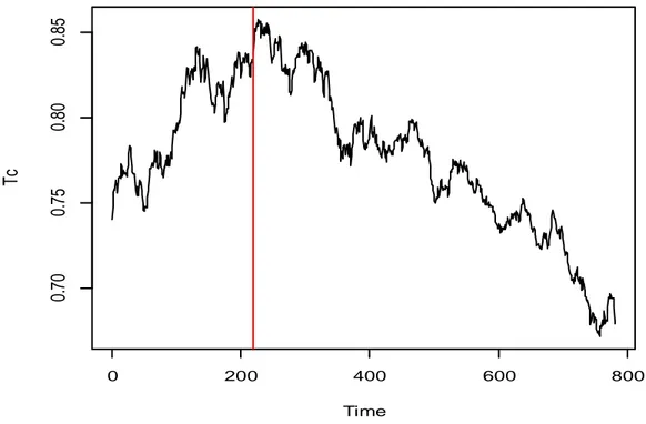 Figura 2.1 Tasso di cambio giornaliero dollaro/euro. 