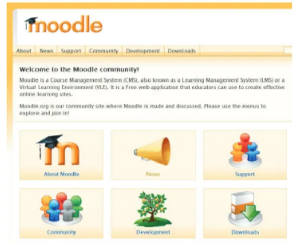 Fig. 1 - Homepage sito Moodle 