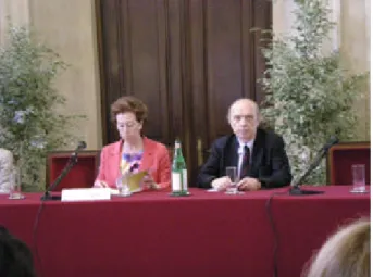 Fig. 2  – Letizia Moratti, sindaco di Milano, e  Luigi  Rossi Bernardi, Assessore alla Ricerca,  In-novazione, Capitale Umano 