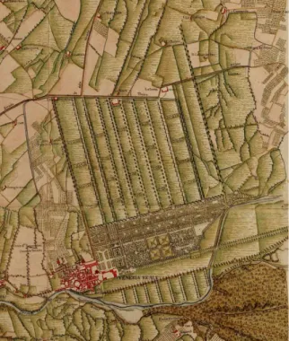 Fig 30: ASTo, Corte, Carte Topografiche Segrete, Carta Topografica della Caccia, 1761-66, 15 A VI rosso, 