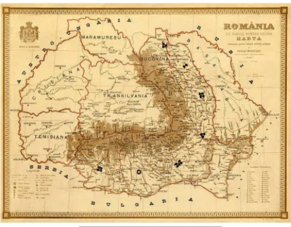 Fig. 1. Carta storica della Romania. Tratta da https://ro.maps-romania. com/românia-hartă-veche (02/04/2019).
