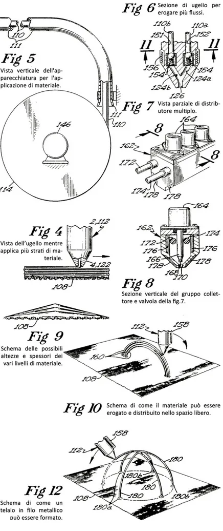 Figura 22: Mac- Mac-chinario per la  stampa 3D:  dise-gni originali tratti  dal brevetto 