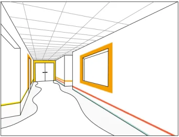 Figura 16. Combinazione di tonalità neutre  con interventi specifici di colori puri.