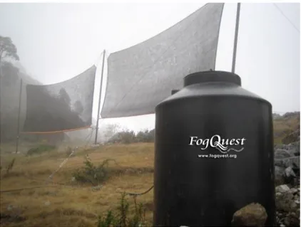 Figure 14: Large Fog Collectors made by FogQuest. (Credits: FogQuest:  Sustainable Water Solutions) 