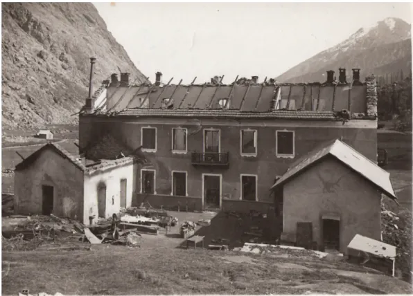 Figura 14 – Immagini dell’hotel Broggi in seguito all’incendio del 1912. 