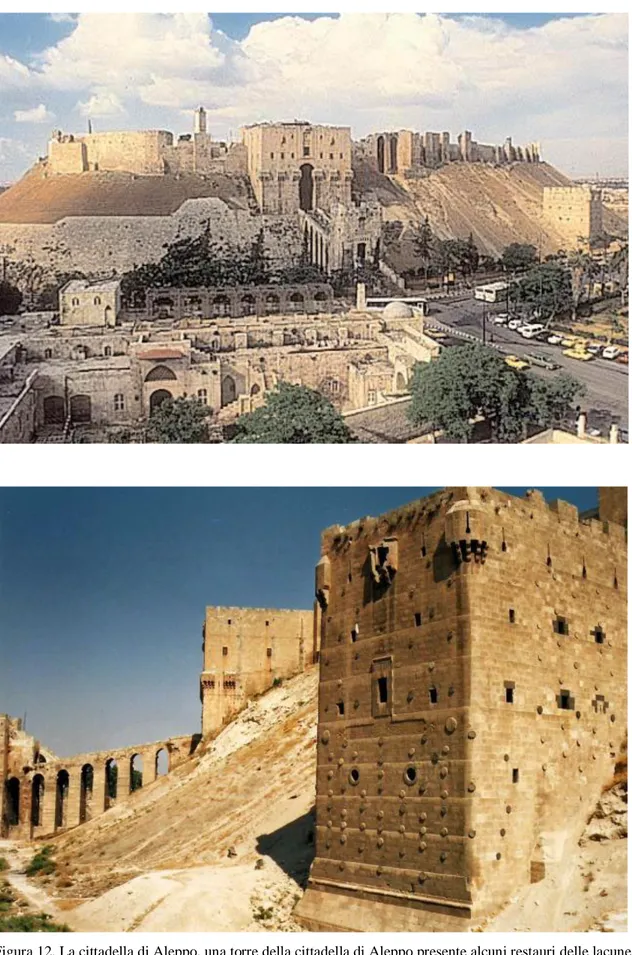Figura 11: Cittadella di Aleppo. (Fonte: The Ayyubid Era, art and architecture in medieval Syria, Ministry of  Culture, Syria &amp; Museum With No Frontiers