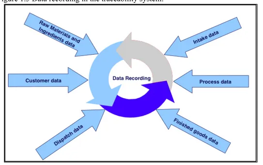 Figure 1.5 Data recording in the traceability system. 