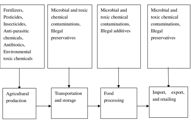 Figure 4.1 Possible Sources of Contamination in the Food Supply  Chain 
