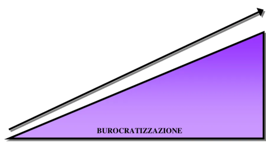 Figura 1 – Il fenomeno della burocratizzazione nel sistema universitario italiano 