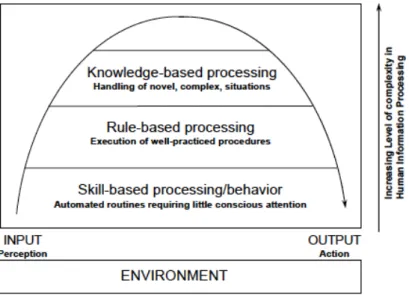 Figure 1.3: Rasmussen hierarchy of human information processing