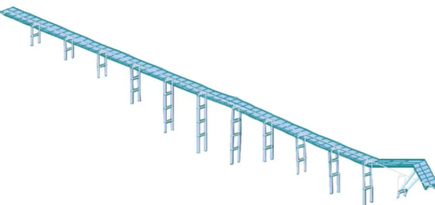 Figure 5.18 Modal analysis – 5 th  vibration mode of Rio-Torto bridge 
