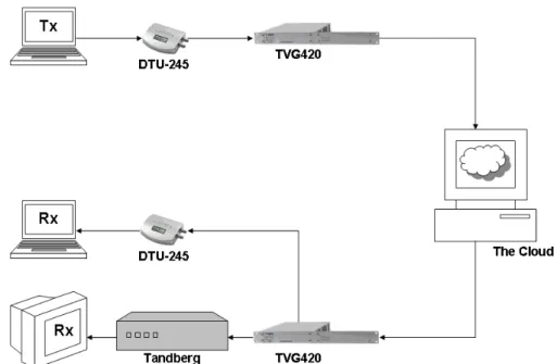 Figura 2.3: Schema di rete con il simulatore di rete utilizzato per le simulazioni.