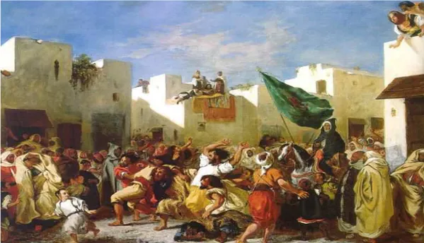Figura  5. Delacroix  Eugène,  Les  Fanatiques  de  Tanger  (1837-88,  olio  su  tela,  Istituto  d'Arte di Minneapolis)