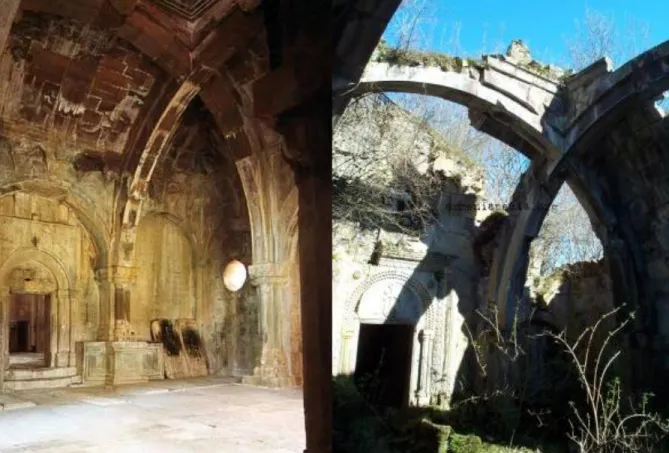 fig. 9 gavit della chiesa di Gandzasar (attuale Azeibaijan)  e Deghdznuti (Gosh Tavush, Armenia, 