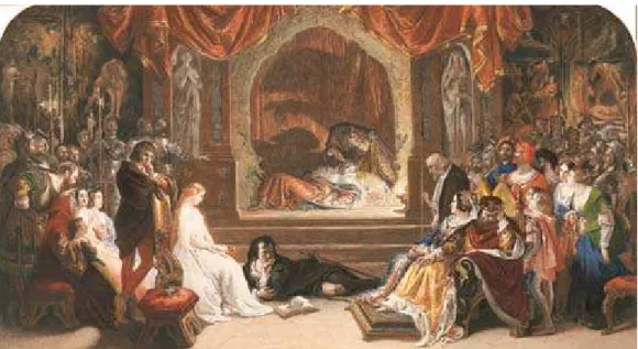 Figura 5 Daniel Maclise, The Play Scene in ‘Hamlet’, 1842. Olio su tela. 