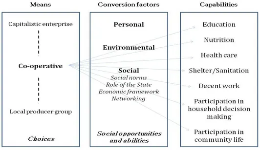 Figure 4.1 The impact of co-operative enterprises on members‘ well-being 