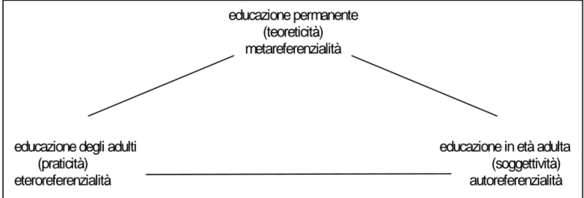 Figura 1. Le tre dimensioni dell’educazione della vita adulta                  