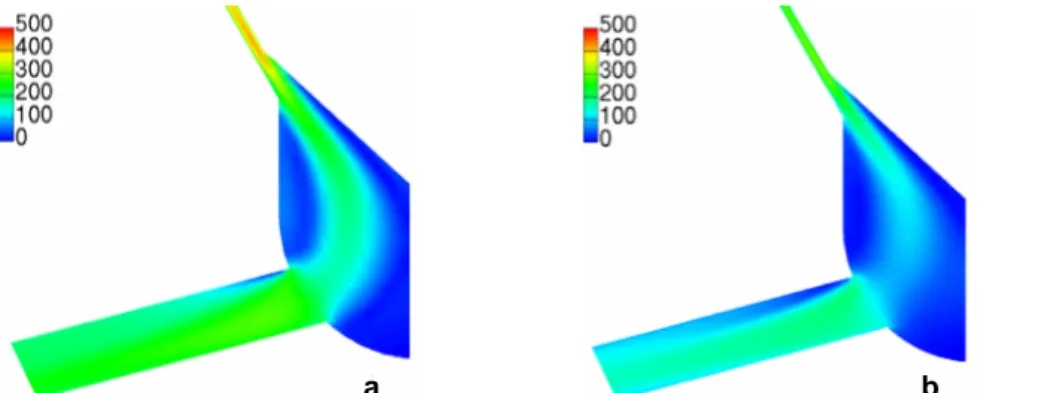 Figure 4.9: Scalar velocity [m/s], 0.2 ms ASOI; a, kerosene; b, diesel; c, biodiesel  