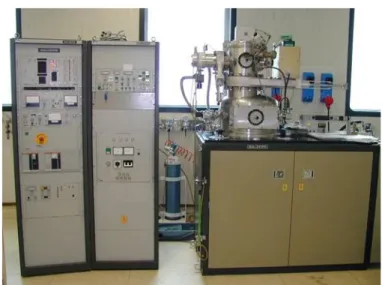 Figura  35:  Impianto  di  evaporazione  a  cannone  elettronico  Balzers  utilizzato per la deposizione dei metalli