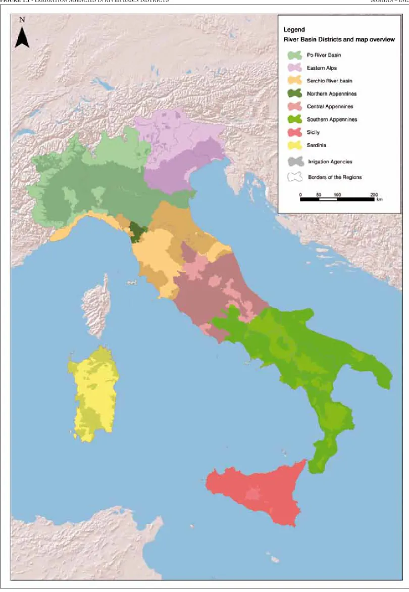 FIGuRE 1.1 -  I RRIGATION AGENCIES IN RIVER BASIN DISTRICTS   SIGRIAN – INEA 