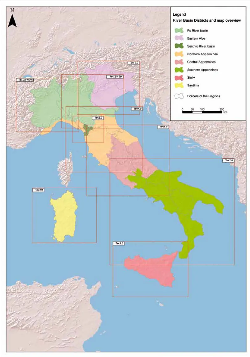 FIGuRE 1.6 -  M AP OVERVIEW OF THE RIVER BASIN DISTRICTS  SIGRIAN – INEA