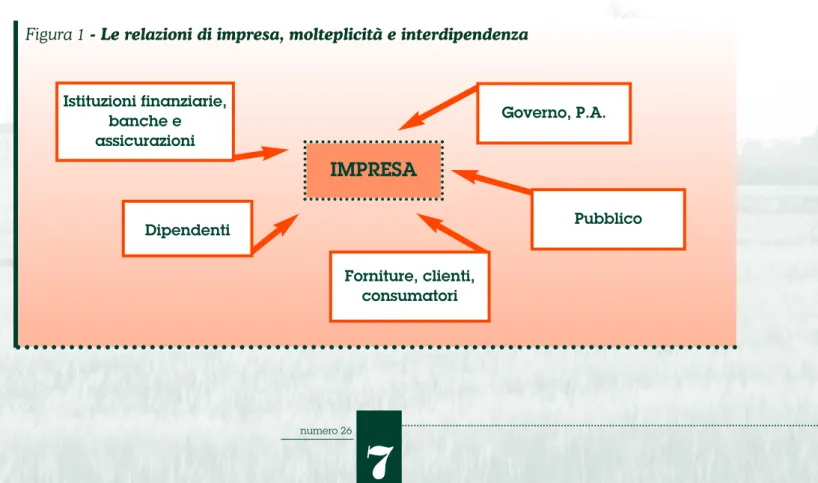 Figura 1 - Le relazioni di impresa, molteplicità e interdipendenza