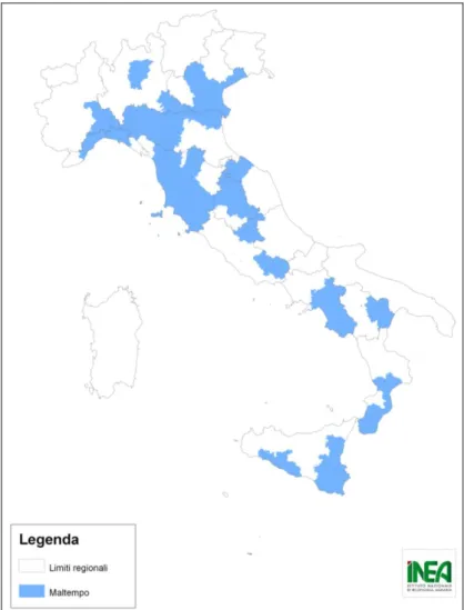 Figura a – Aree con le maggiori problematiche nel settore agricolo -I trimestre 2013 