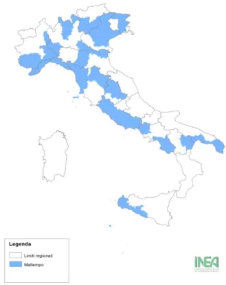 Figura a – Aree con le maggiori problematiche nel settore agricolo - I trimestre 2014 