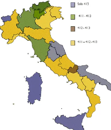 Fig. 3.2 Asse IV dei PSR italiani: misure  ammissibili per l’approccio Leader 