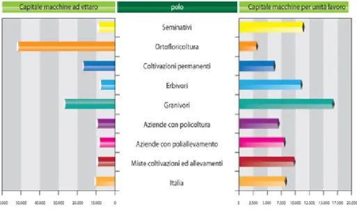 Fig.	1.8	Intensità	capitale	macchine	per	polo	-	RICA	2009	Universo	rappresentato