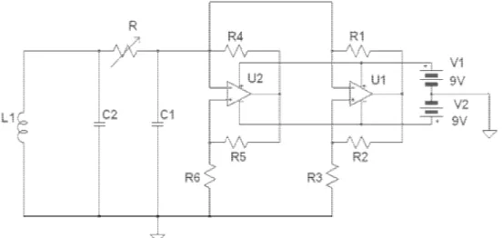 Figura 3.2: schema elettrico del circuito di Chua   