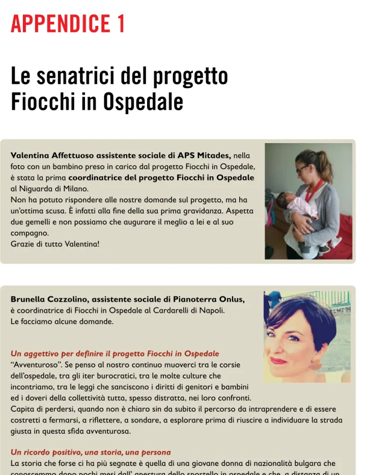 foto con un bambino preso in carico dal progetto Fiocchi in Ospedale,  è stata la prima coordinatrice del progetto Fiocchi in ospedale  al Niguarda di Milano