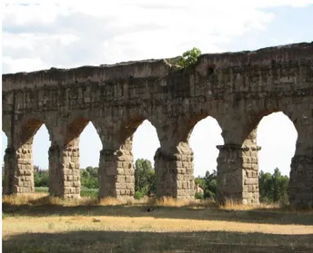 Fig.  2.4.  View  of  the  Roman  arch  system  in  the  Via  Appia  aqueduct  in  Rome  (Italy),  (ca  350  BC),  (picture  from 