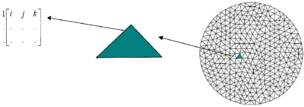 Figura 1-2. Esempio di griglia non strutturata a maglia triangolare 
