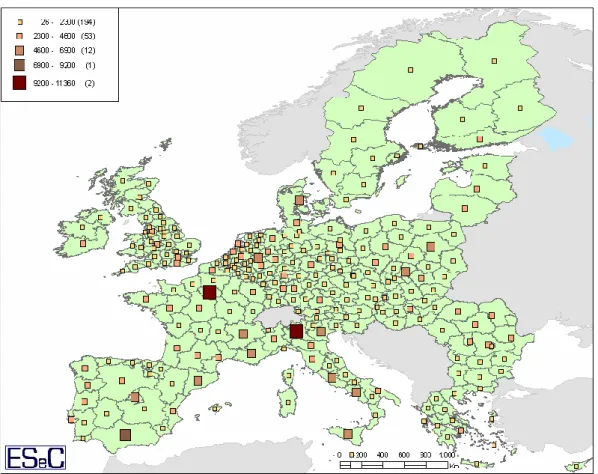 Figura  EU-1  Popolazione   totale  (media annua,  000),2004 